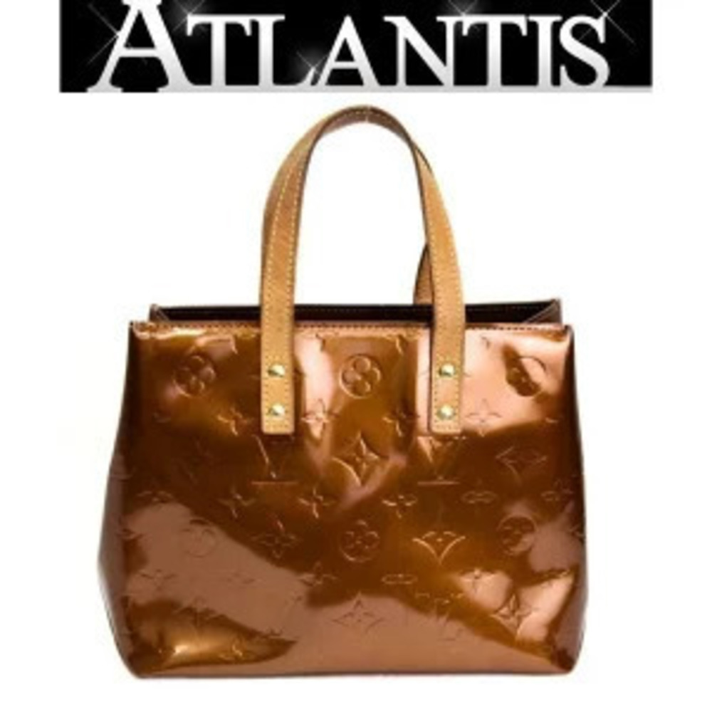 Louis Vuitton Lead Handbag Vernis Bronze Brown